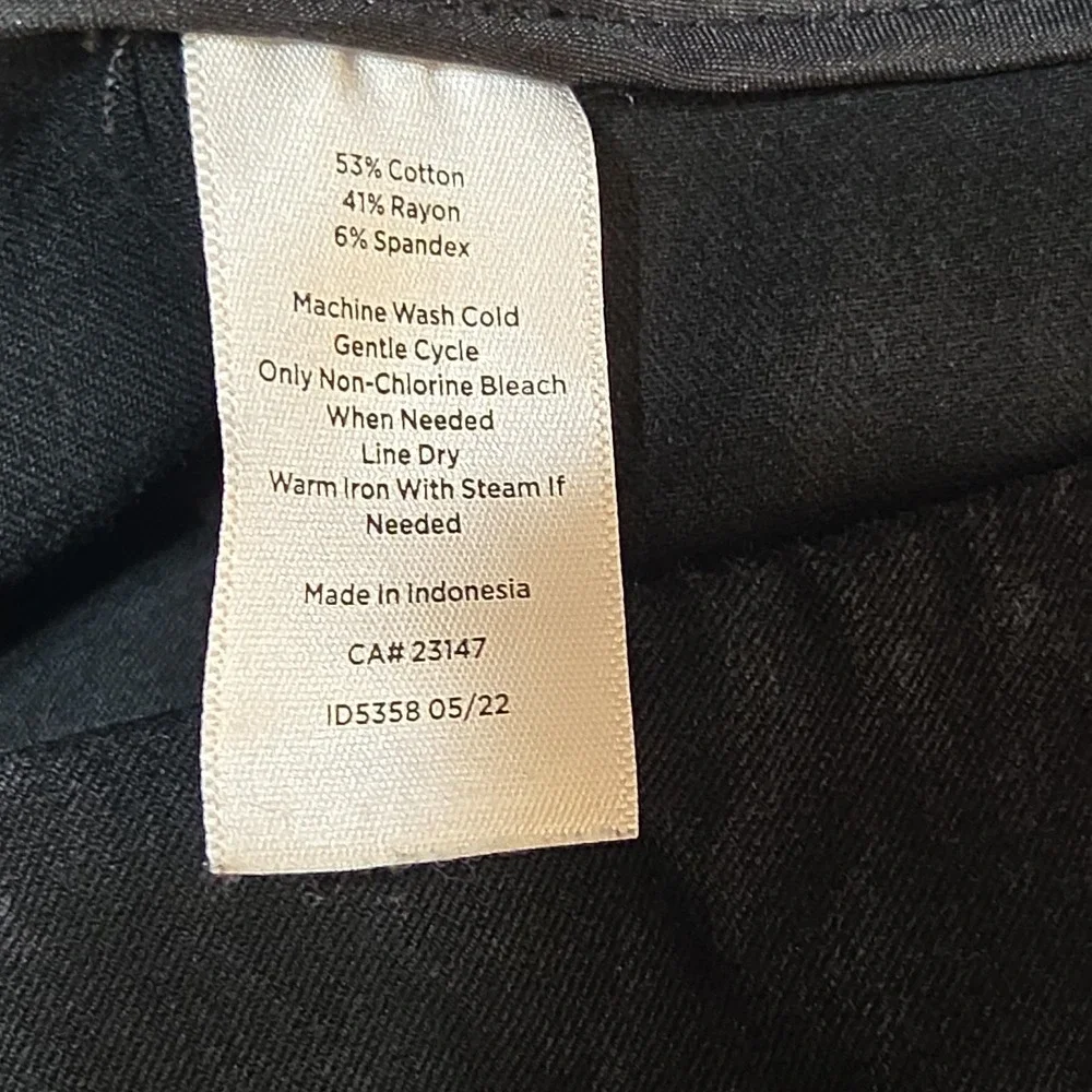 Talbots Chatham Ankle Pants Women 14P Black Slim Straight Stretch Career Petite